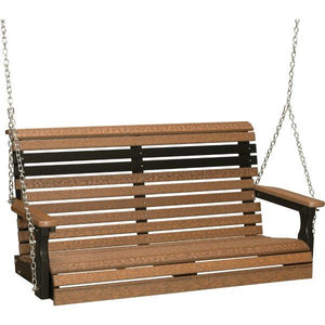 4ft Plain Swing Swing Antique Mahogany & Black