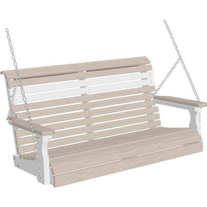 4ft Plain Swing Swing Birch & White
