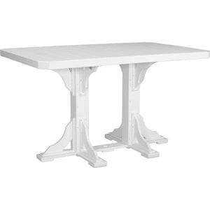 Poly 4ft x 6ft Rectangular Table Bar Height