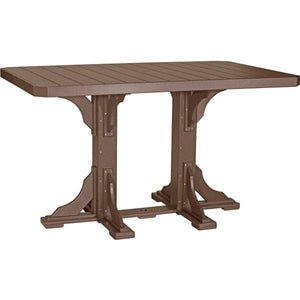 Poly 4ft x 6ft Rectangular Table Bar Height