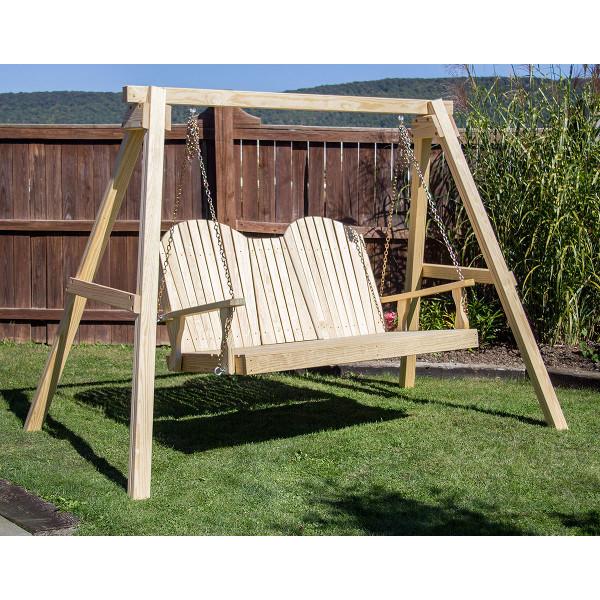 60&quot; Treated Pine Curveback Swingbed Porch Swing Bed