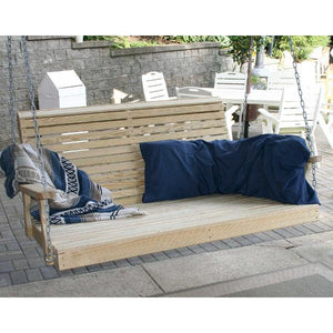 60" Treated Pine Rollback Swingbed Porch Swing Bed
