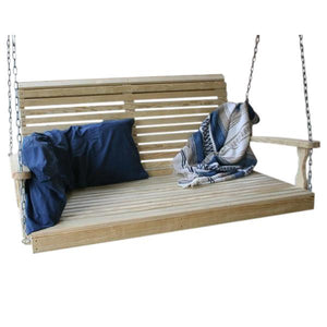 60" Treated Pine Rollback Swingbed Porch Swing Bed