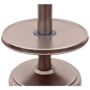 87" Tall Outdoor Patio Heater With Metal Table In Hammered Bronze Patio Heater