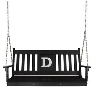5 ft Poly Traditional English Swing with Monogram5 ft Poly Traditional English Swing with Monogram - The Charming Bench Company