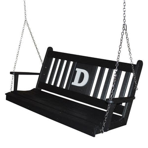 5 ft Poly Traditional English Swing with Monogram5 ft Poly Traditional English Swing with Monogram - The Charming Bench Company