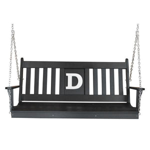 5 ft Poly Traditional English Swing with Monogram5 ft Poly Traditional English Swing with Monogram - The Charming Bench Company