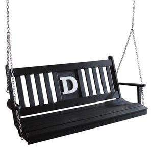 5 ft Poly Traditional English Swing with Monogram5 ft Poly Traditional English Swing with Monogram - The Charming Bench Company