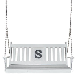 5 ft Poly Traditional English Swing with Monogram5 ft Poly Traditional English Swing with Monogram - The Charming Bench Company