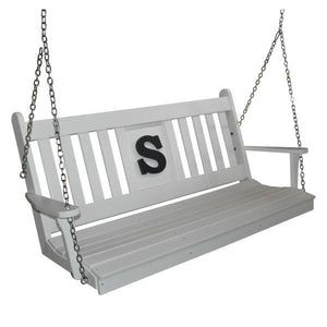 5 ft Poly Traditional English Swing with Monogram5 ft Poly Traditional English Swing with Monogram - The Charming Bench Company