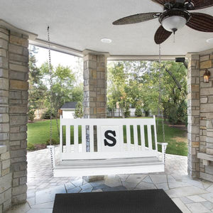 5 ft Poly Traditional English Swing with Monogram5 ft Poly Traditional English Swing with Monogram - The Charming Bench Company