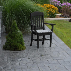 A & L Furniture Classic Dining Chair w/ Arms Outdoor Chairs Aruba Blue