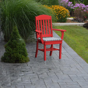 A & L Furniture Classic Dining Chair w/ Arms Outdoor Chairs Aruba Blue