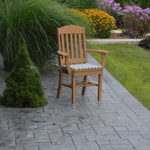 A & L Furniture Classic Dining Chair w/ Arms Outdoor Chairs Aruba Blue