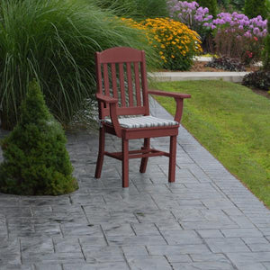 A & L Furniture Classic Dining Chair w/ Arms Outdoor Chairs Aruba Blue