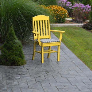 A & L Furniture Classic Dining Chair w/ Arms Outdoor Chairs Aruba Blue