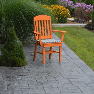 A & L Furniture Classic Dining Chair w/ Arms Outdoor Chairs Aruba Blue