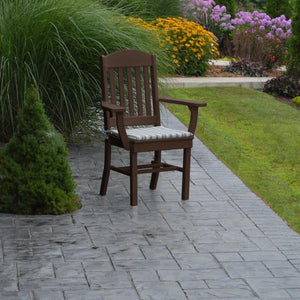 A & L Furniture Classic Dining Chair w/ Arms Outdoor Chairs Aruba Blue