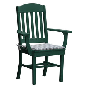 A & L Furniture Classic Dining Chair w/ Arms Outdoor Chairs Aruba Blue