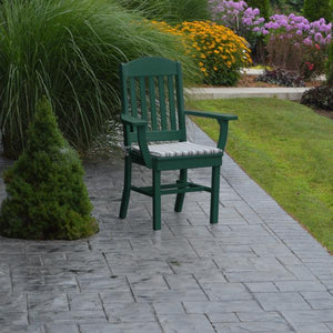 A & L Furniture Classic Dining Chair w/ Arms Outdoor Chairs Aruba Blue