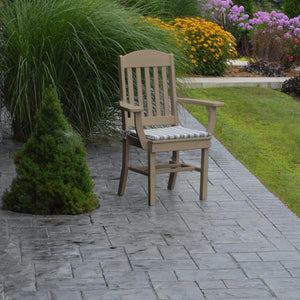 A & L Furniture Classic Dining Chair w/ Arms Outdoor Chairs Aruba Blue