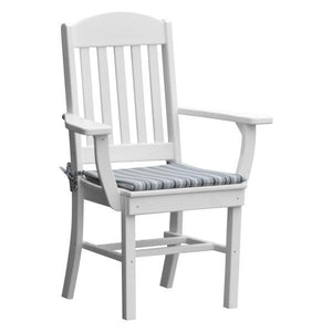A & L Furniture Classic Dining Chair w/ Arms Outdoor Chairs Aruba Blue