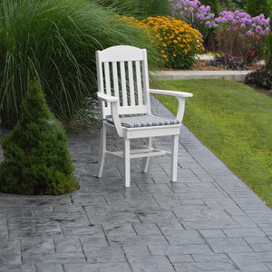 A & L Furniture Classic Dining Chair w/ Arms Outdoor Chairs Aruba Blue