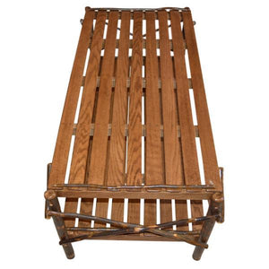 A & L Furniture Hickory Coffee Table with Shelf Table Rustic Hickory