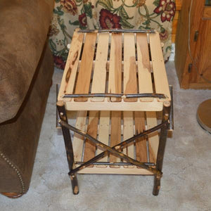 A & L Furniture Hickory End Table Table Rustic Hickory