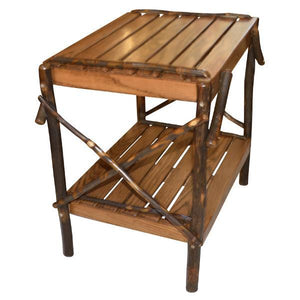 A & L Furniture Hickory End Table Table Rustic Hickory
