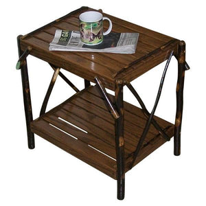A & L Furniture Hickory End Table Table Rustic Hickory