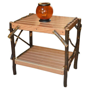 A & L Furniture Hickory End Table Table Rustic Hickory
