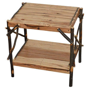 A & L Furniture Hickory End Table Table Rustic Hickory