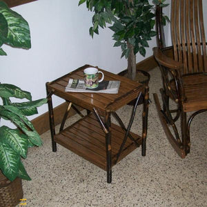 A & L Furniture Hickory End Table Table Rustic Hickory