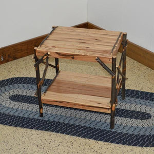 A & L Furniture Hickory End Table Table Rustic Hickory