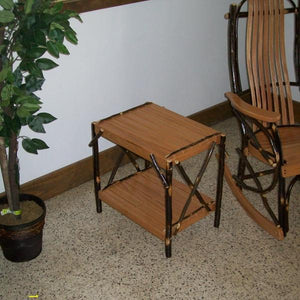 A & L Furniture Hickory End Table Table Rustic Hickory