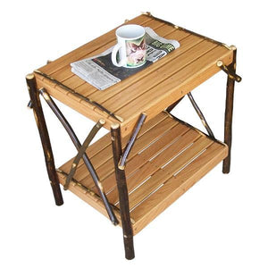 A & L Furniture Hickory End Table Table Rustic Hickory