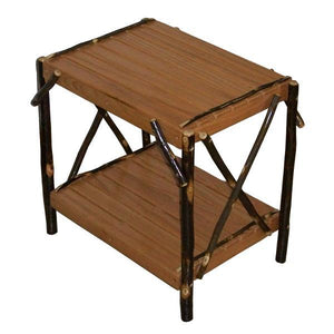 A & L Furniture Hickory End Table Table Rustic Hickory