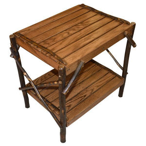 A & L Furniture Hickory End Table Table Walnut