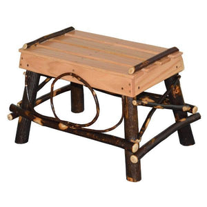 A & L Furniture Hickory Foot Stool Foot Stool Natural
