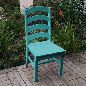 A & L Furniture Ladderback Dining Chair Outdoor Chairs Aruba Blue