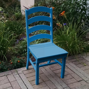 A & L Furniture Ladderback Dining Chair Outdoor Chairs Aruba Blue