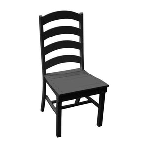 A & L Furniture Ladderback Dining Chair Outdoor Chairs Black