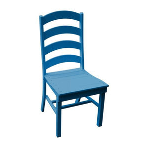 A & L Furniture Ladderback Dining Chair Outdoor Chairs Blue