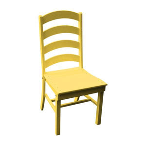 A & L Furniture Ladderback Dining Chair Outdoor Chairs Lemon Yellow