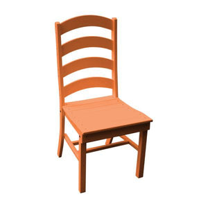 A & L Furniture Ladderback Dining Chair Outdoor Chairs Orange