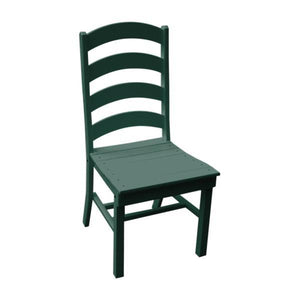 A & L Furniture Ladderback Dining Chair Outdoor Chairs Turf Green