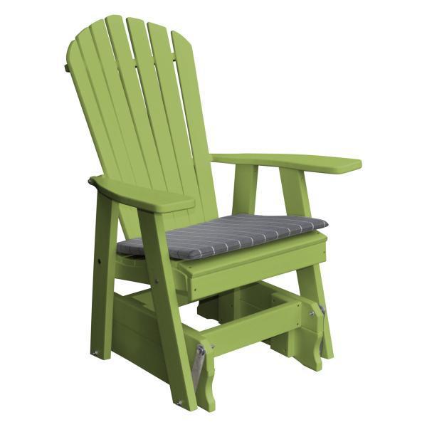 A &amp; L Furniture Poly Adirondack Gliding Chair Glider Tropical Lime