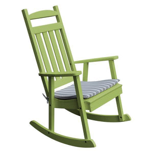 A & L Furniture Poly Classic Porch Rocker Rocker Chair Tropical-Lime