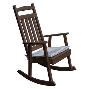 A & L Furniture Poly Classic Porch Rocker Rocker Chair Tudor Brown